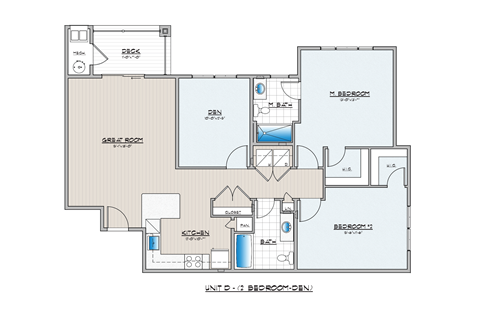 2 bedroom with den  at Wynfield, York, PA, 17403